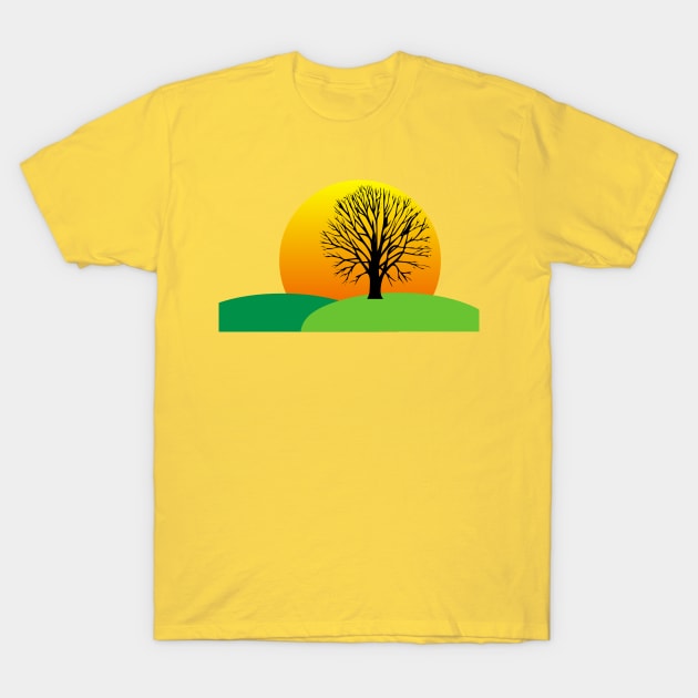 Sunset landscape T-Shirt by SAMUEL FORMAS